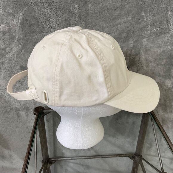 Tory Burch Logo Hat cotton baseball cap Tennis Pickleball White - Picture 2 of 14